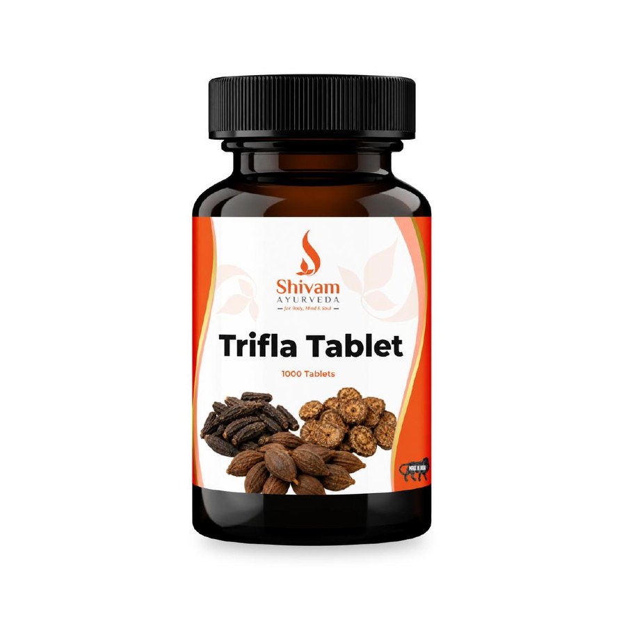 Triphala Tablet from Shivam Ayurveda, Front of pack