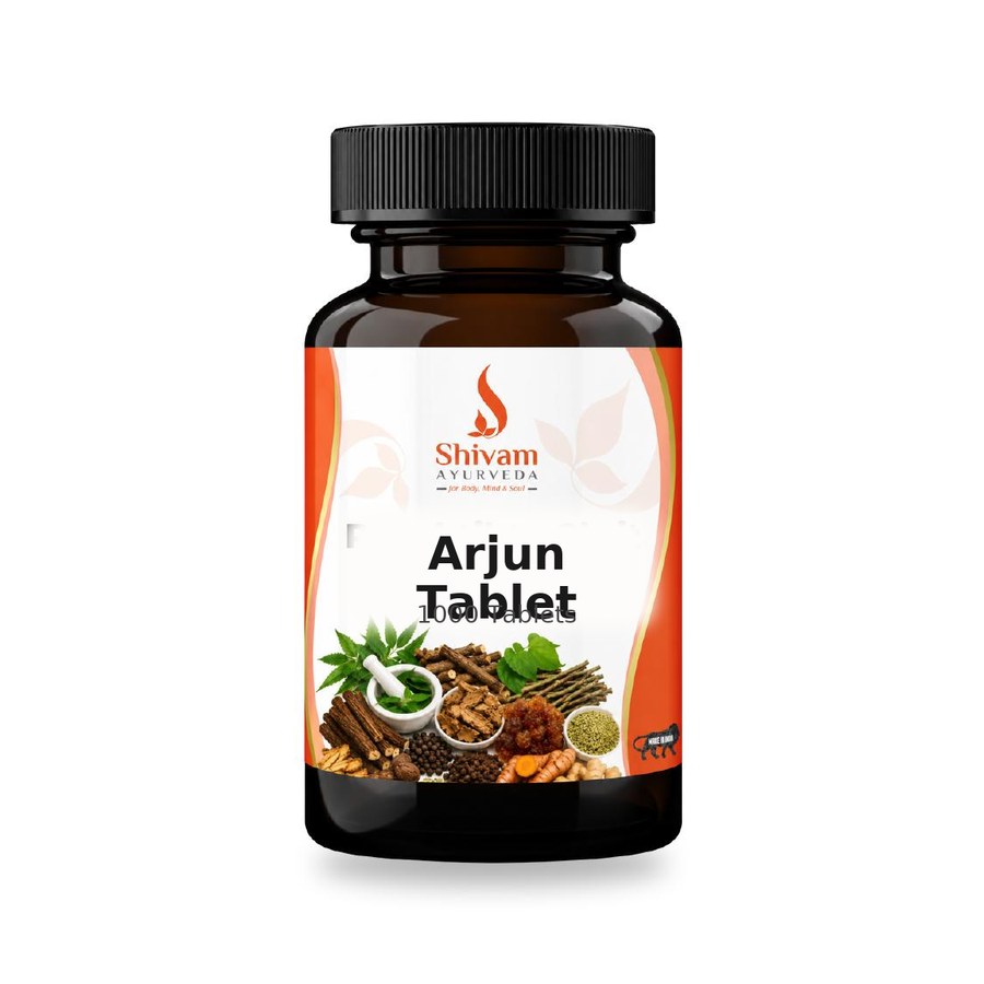 Arjun Tablet from Shivam Ayurveda, Front of pack