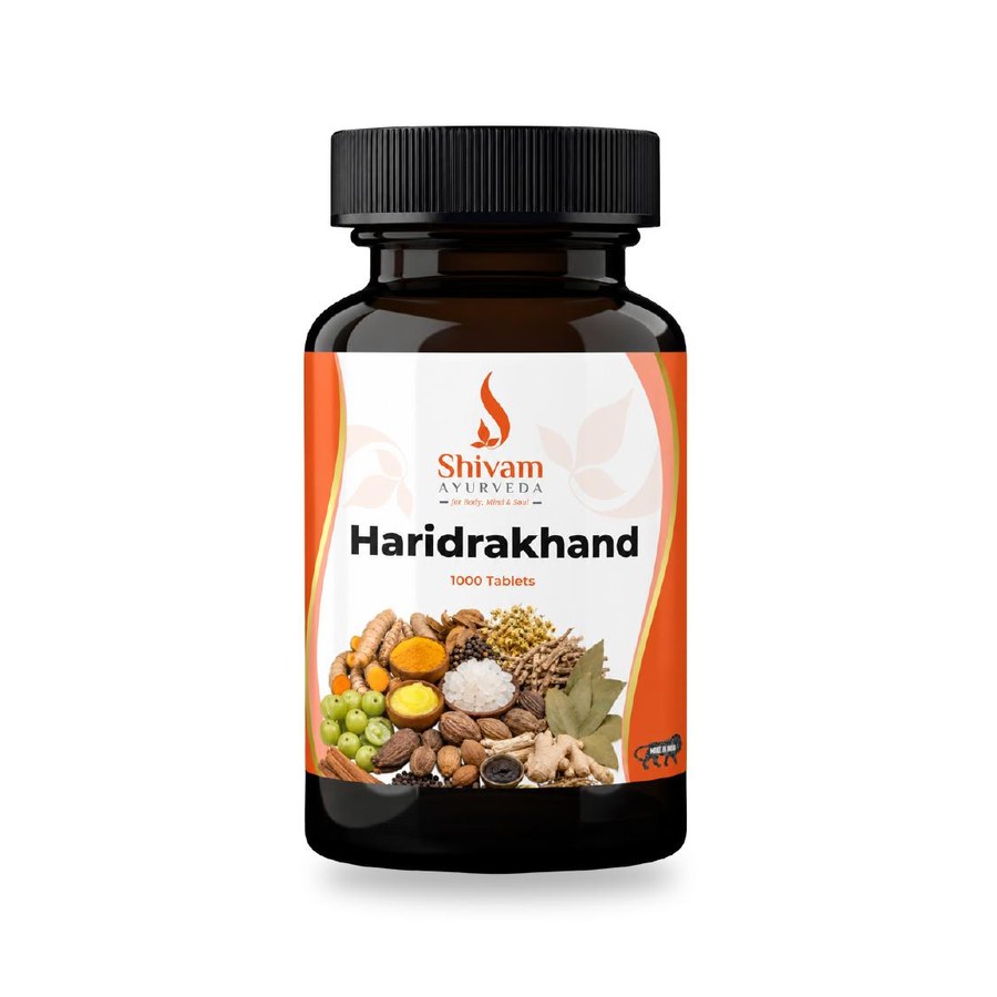 Haridrakhand Tablet from Shivam Ayurveda, Front of pack